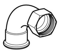 GE Mapress C-Steel Transition Elbow 90° With IG D28-Rp1 Galvanized