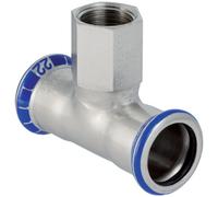Geberit Plumbing Fittings Mapress T-piece in stainless steel with female thread d28-Rp1-28