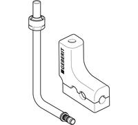 Geberit Mepla 90° metal pipe elbow with insulation box and union for eurocone