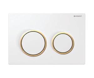 GE Omega20 Bed Pl., For 2-Quantity Sp. White / Gold Plated