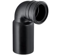 Geberit PE 366061161 Wall-Mounted Toilet Bend 90 Degrees DN90/90 for GIS/Duofix, Black