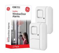 GE Personal Security Window and Door Alarm, 2 Pack, DIY Protection, Burglar Alert, Wireless Chime/Alarm, Easy Installation, Home Security, Ideal for Home, Garage, Apartment and More, White, 45115
