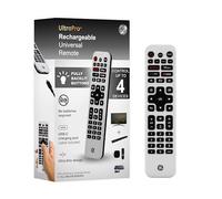 GE Rechargeable tv Remote and Control, Universal Remote for Samsung, Apple, Sony, Roku, LG Smart TVs, 4-Device, 80984