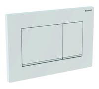 Geberit Sigma20 Square WC Dual Flush Plate - White / Matt White - 115.883.11.1