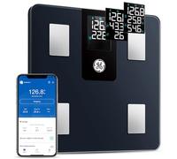 GE Smart Scale for Body Weight BMI Fat Muscle Mass with All-in-one LCD Display, Digital Bathroom Weight Scales Bluetooth Body Composition Analyzer with App, Accurate Weighing, 400 lbs / 180 kg