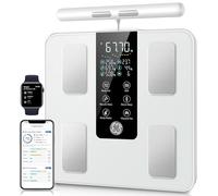 GE Smart Scales, Body Composition Scale with Handles 50 Metrics 180kg White