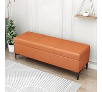 ge Storage Ottoman Bench - Upholstered Entryway Storage Seat Versatile Bedroom & Living Room Furniture Stylish Storage Solution for Small Spaces (60x40 cm)