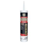GE Supreme Paintable Silicone Kitchen & Bath Sealant White, 9.5 fl oz 1-Pack