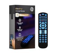 GE Universal Remote Control for Samsung, Vizio, LG, Sony, Sharp, Roku, Apple TV, TCL, Smart TV, Streaming Media Player, Blu-Ray Player, DVD Player, Easy Programming, 4-Device, Black, 40081