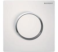 Ge Ur-Strg. With Pneumatic Spülausl. Betpl. Type 10 White/Polished Chrome/White