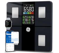 GE Weight Scale Smart for Body, Body Fat Weighing Scales Bathroom with BMI Muscle Mass 14 Body Composition Metrics with Large Display Accurate Bluetooth App 180kg/400 Pounds Capacity