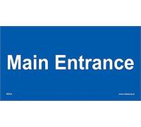 GE024 Main Entrance SIGN Door Plaque passage way in shops office public building 600mm x 200mm Dibond/Composite Aluminium