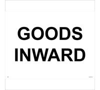 GE076 Goods Inward SIGN stock yard depot delivery loading package warehouse bay 600mm x 400mm 5mm Heavy Duty Foamex Foamboard
