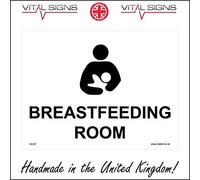 GE227 Breastfeeding Room Sign Mother Baby Feed Nurse Restaurant Coffee Shop 300mm x 200mm Sticker/Sav - White Background