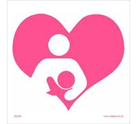 GE236 Breastfeeding Friendly Sign Restaurants Coffee Shops diners Nursing Baby 150mm x 150mm Sticker/Sav - White Background