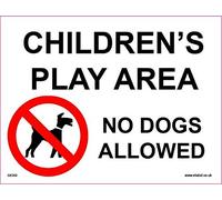 GE260 Childrens Play Area No Dogs Allowed SIGN park recreation climbing jump 300mm x 200mm Dibond/Composite Aluminium