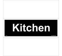 GE591 Kitchen Sign Door Plaque Diner Scullery Cooking Baking Dementia Friendly 150mm x 50mm Sticker/Sav - White Background