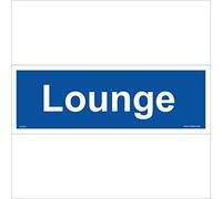 GE626 Lounge SIGN Door Plaque living sitting room relax unwind dementia friendly 150mm x 50mm Sticker/Sav - White Background