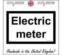 GE813 Electric Meter Sign Construction Building Office Workplace Factory Pub 200mm x 150mm 1mm PVC Foamex