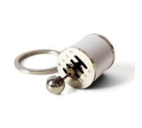 Gea Box Keychain 6 Speed Manual Transmission Shift Lever Keyring Mini Car Gear Shift Stick Knob Keyring Manual Transmission Gearbox Key Chain Creative Car Key Fob Keychain Accessories(silver)