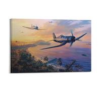 gead Military Aircraft Poster F4U Corsair Fighter Aircraft Decorative Painting Canvas Art Picture 20x30inch(50x75cm)