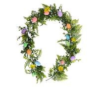 Geagodelia 2m / 6ft Artificial Easter Egg Garland for Mantle Table Stairs Outdoor Tree Easter Spring Home Hanging Decorations (Style A, 160cm)