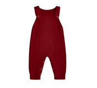 Geagodelia Baby Boy Girl Solid Color Knit Bodysuits Infant Boys Full Length Jumpsuit Sweater Button-up Overalls Pants Sleeveless Knitted Romper Jumper One-Piece Outfits (Red, 12-18 Months)