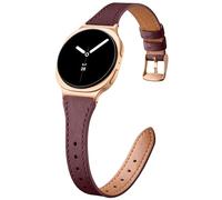 GEAK Slim Leather Band Compatible with Samsung Galaxy Watch 8 40mm 44mm/Watch 8 Classic 46mm, No Gap Adjustable Genuine Leather Replacement Dressy Strap for Samsung Watch 8 Bands Women