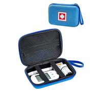 Gealaek Diabetes Supply Case with Hard Shell, Diabetic Organizer Carrying Case Portable Glucose Meter Storage Bag (Blue)