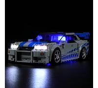 GEAMENT LED Light Kit Compatible with LEGO 2 Fast 2 Furious Nissan Skyline GT-R (R34) - for Speed Champions 76917 Model (Building Set Not Included)