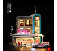 GEAMENT LED Light Kit (Remote Control) Compatible with LEGO Downtown Diner - Lighting Set for Creator 10260 (Building Set Not Included)