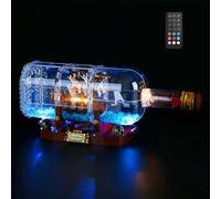 GEAMENT LED Light Kit (Remote Control) Compatible with LEGO Ship in a Bottle - Lighting Set for Ideas 21313 (Building Set Not Included)