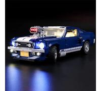 GEAMENT Upgraded Version LED Light Kit Compatible with LEGO Ford Mustang Car Building Model - for Creator Expert 10265 (Building Set Not Included)