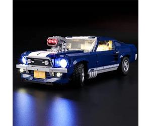 GEAMENT Upgraded Version LED Light Kit Compatible with LEGO Ford Mustang Car Building Model - for Creator Expert 10265 (Building Set Not Included)