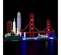 GEAMENT Upgraded Version LED Light Kit for Architecture Skyline Collection San Francisco Golden Gate Bridge - Compatible with LEGO 21043 (Building Set Not Included)