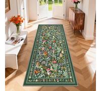 Geanup Rug, Hallway Runner 80 x 200 cm, Green Kitchen Runner, Washable Non-Slip, Soft Bedroom Hallway Runner, Fairytale Mushroom Corridor Rug for Hallway, Laundry Room, Living Room, Children's Room