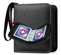 GEAoffice - 1 Pocket Folder Small Size Super Lightweight 80 Card Binder 1 Top Loading Binder for TCG, MTG, Yugioh, Black