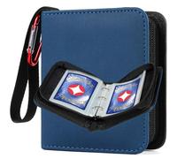 GEAoffice Mini 2-Pocket Trading Card Binder for TCG cards, Holding 80 Cards with 40 removable sleeves, One Card Size Collectible Trading Card Albums, Blue…, GEA-TCB-ZP-BL-1-Dia