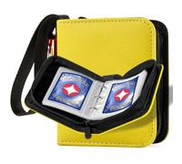 GEAoffice Small 1 Pocket Mini Trading Card Binder, Holds 80 Cards with 40 Removable Sleeves, Collection Binder for TCG, MTG, Sports&Games, Yellow