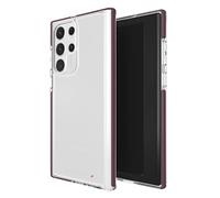 Gear 4 ZAGG Santa Cruz D30 Protective Case for Samsung Galaxy S22 Ultra, Slim, Wireless Charging, Shockproof, MagSafe, (Burgundy)