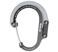 GEAR AID HEROCLIP Carabiner Clip and Hook (Large) for Camping, Backpack, Organization, and Garage, Black & Gray