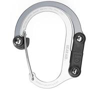 Gear Aid HEROCLIP Carabiner Gear Clip and Hook (Medium) for Camping, Backpack, and Garage Organization, Shade of Gray
