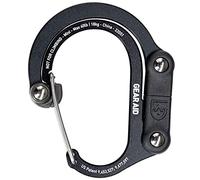 GEAR AID HEROCLIP Carabiner Clip and Hook (Mini) for Travel, Luggage, and Small Bags, Stealth Black