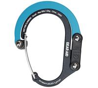 GEAR AID HEROCLIP Carabiner Clip and Hook (Small) For Purse, Stroller, and Backpack, Black & Blue