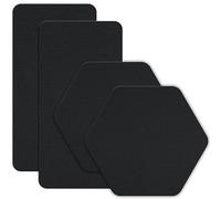 GEAR AID Tenacious Tape Gore-TEX Fabric Patches for Quickly Fixing Holes and Tears in Jackets, Gloves, Rain and Ski Pants | Black | 2.5” x 2.8” Hexagon, 2.5” x 4” Rectangle, 4 Patches