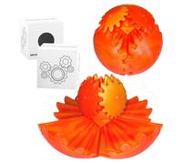 Gear Ball 3D Printed Fidget Toy Spinning Gear Sphere for Stress Relief Anxiety Fun Desk Toy for Adults Kids Stocking Filler Gifts Birthday Christmas (F)