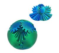 Gear Ball 3D Printed Gear Ball, Regulates The Tension, Portable Rotation Gear Sphere Desk Toy for Stress, Fear and Relaxation for Adult Children (3.1in #18)