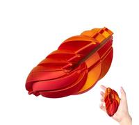 Gear Ball - 3D Printed Steampunk Sphere, Deformable Twisted Gradient Design | Stress Relief Desktop Ornament Toy For Office Home Easter Birthday