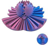 Gear Ball Fidget, 3D Printed Gear Ball Gear Sphere Puzzle Cube Fidget Toy, GearSphere - The Steampunk Whirling Wonder Fidget Gear Ball (8CM) (Laserss)