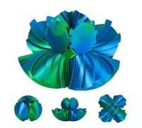 Gear Ball Fidget Toy - Portable Rotating Stress Relief Sphere - 3D-Printed Gift Ideas for Adults - Birthday Christmas Pocket-Sized Holidays Anxiety Small Lightweight (Glossy Blue Green)